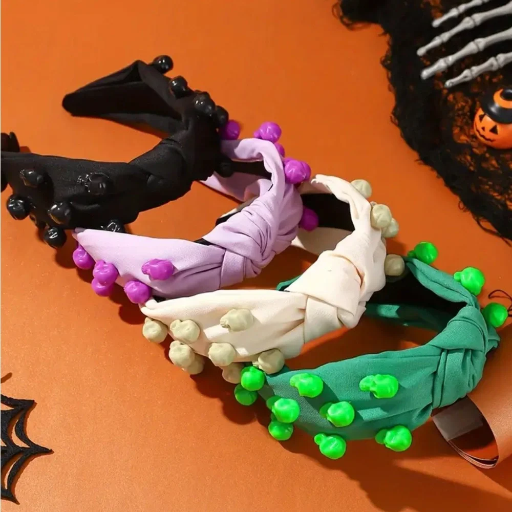 Green Skull Headband - Picture 2 of 2